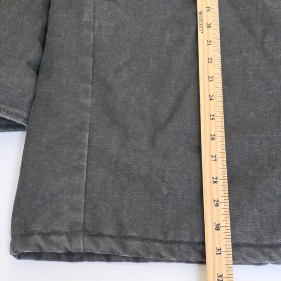 Tough Duck Washed Parka Mens 2XL Charcoal Gray Canvas Workwear Coat Quilt Lined - Picture 7 of 16